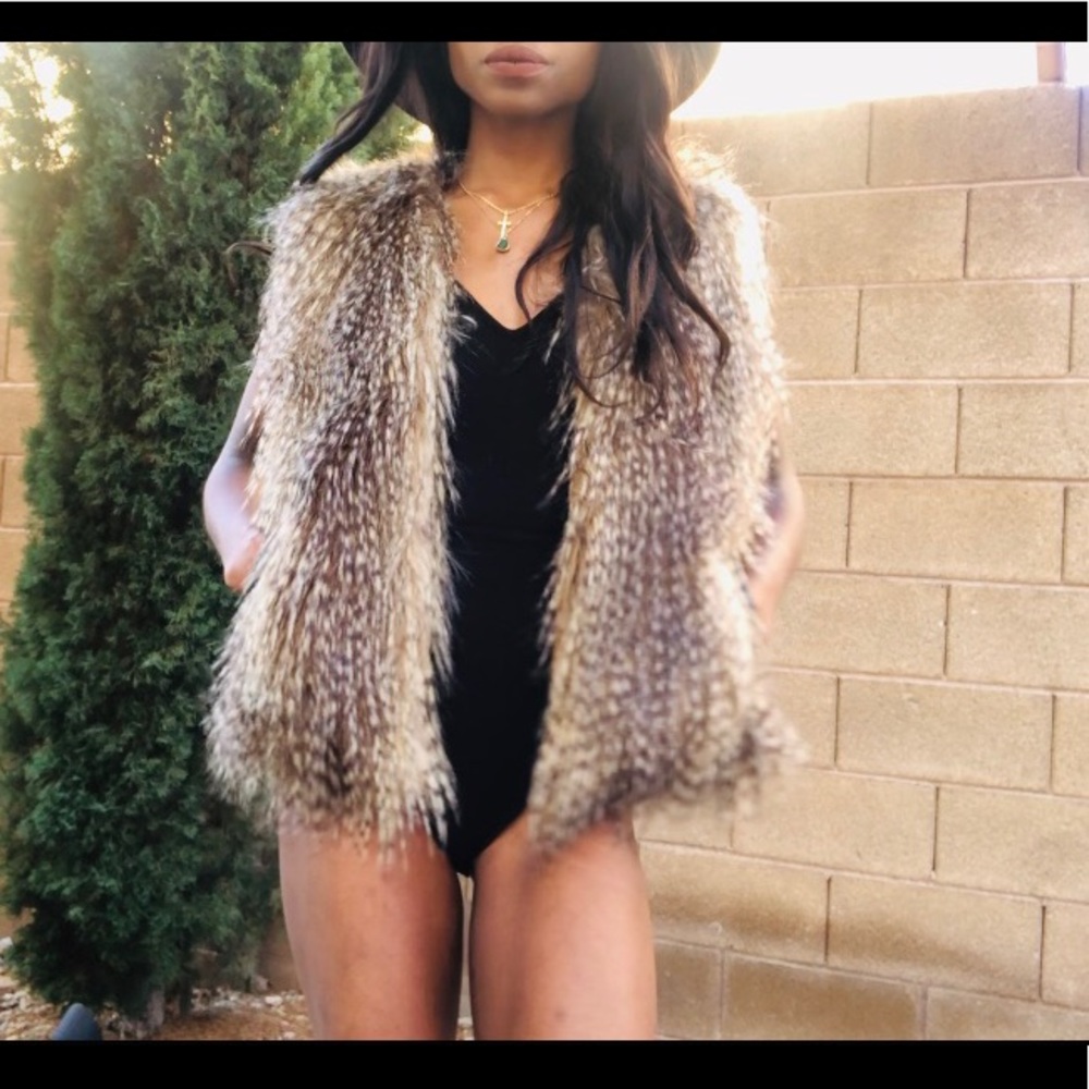 faux fur vest